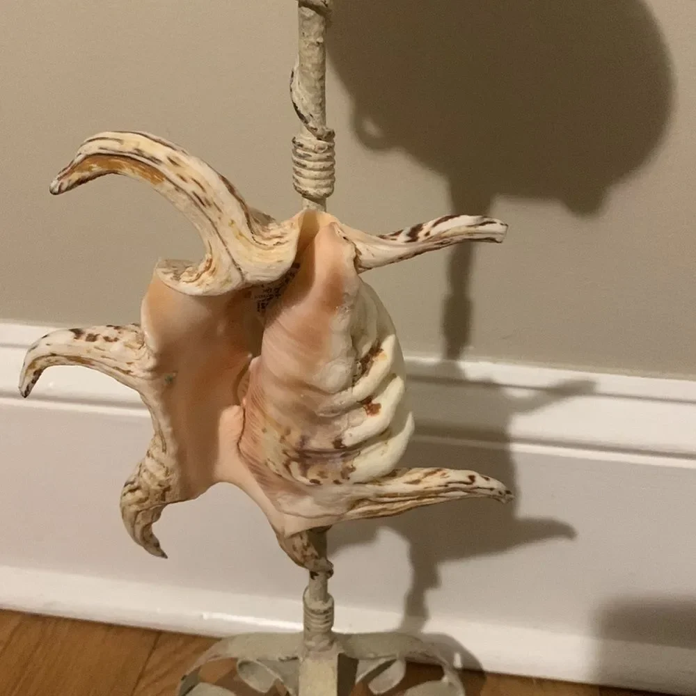 Vintage seashell candle holders set of 2